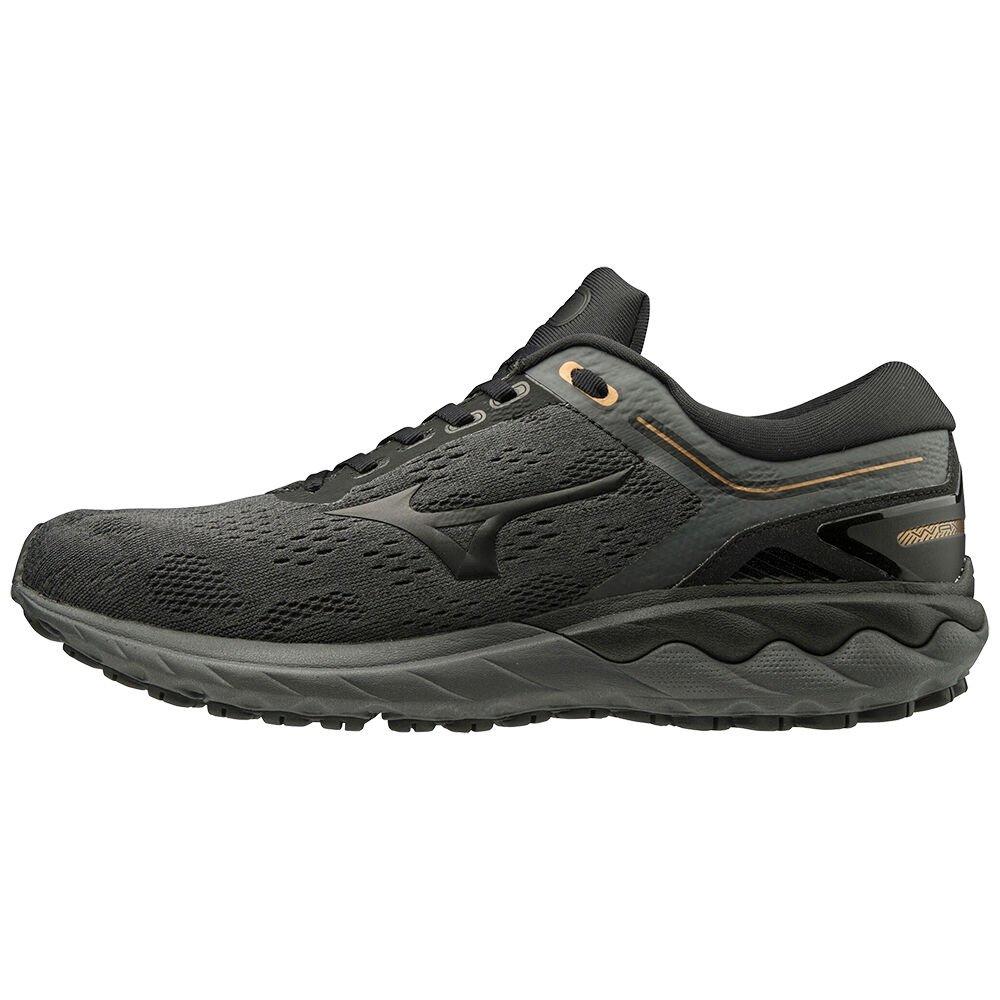 Mizuno Men's Running Shoes Grey/Black Wave Skyrise Shoes - J1GC200909